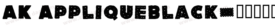 AK AppliqueBlack字体转换